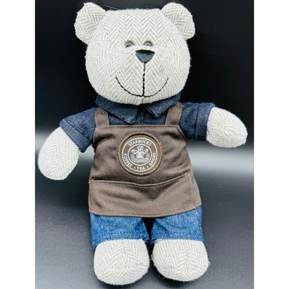 STARBUCKS COFFEE BARISTA BEAR 2020 WITH APRON AND SHIRT and Jeans - Picture 1 of 6